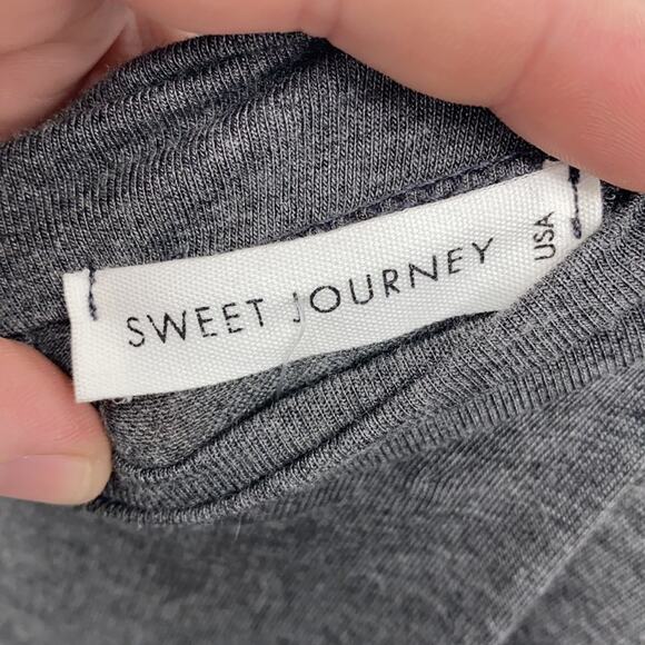 Sweet Journey Women's Casual Gray Long Sleeve Top Size Small - Picture 5 of 10